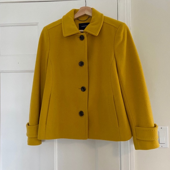 Lands' End Jackets & Blazers - Mustard Swing Coat